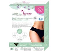 Maxislip Bio Incontinence | Lavable | Réutilisable jusqu'à 100 fois | Noir | Masmi Reuse (Taille M = tour de hanche de 94 à 102 cm)