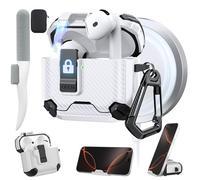 Maxjoy Coque de protection pour AirPods 4 2024, coque de protection pour AirPods 4e génération avec verrouillage automatique, compatible avec MagSafe, compatible avec Apple AirPods 4ème génération