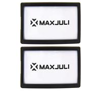 MAXJULI Lot de 2 porte-forfait pour lunettes de ski (noir + noir)
