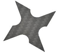 Maxknives Shuriken 4 branches en fibre de carbone