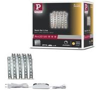 Paulmann Ruban LED MaxLED 500 – Kit de base 1,5 m blanc chaud 9W 550 lm/m 2700K Argent G