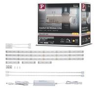 LED Bandeau Lumineux Rayures Luminaire de Cuisine Blanc Chaud Graduant Argent L