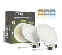 Maxled, Light is Led! 2PCS Spot Encastrable LED 12W 230V, Ø 170mm, 960lm Spots Plafonnier Non Dimmable 3000K-6000K IP44 Spots Plats Encastrables pour Plafond Dimensions Du Trou Φ155mm Aluminium