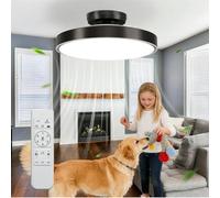 Maxled, Light is Led! 50cm Silencieux Ventilateur de Plafond avec Lumière et Télécommande 56W Lampe Ventilateur Plafond LED 3CCT Dimmable 6 Vitesses Réversible Minuterie Mémoire pour Chambre Moteur DC