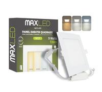 Maxled, Light is Led! Spot Encastrable LED 9W 230V 145mm 720LM Spots Plafonnier Non Dimmable 3000K-6000K Spots Plats Encastrables pour Plafond Diamètre D'encastrement 135mm x135mm Aluminium