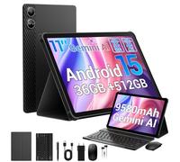 MAXLEGEN Tablette Tactile 11 Pouces, Android 15, 36Go RAM 512Go ROM/1TB, 4G LTE Double SIM + WiFi 5G, Octa Core, Gemini AI, 13MP+8MP, 9580mAh, GPS, Tablette avec Clavier/Écouteur/Souris/Étui/Stylet