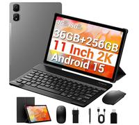 MAXLEGEN Tablette Tactile Android 15, Écran 11 Pouces 2K FHD, 4G LTE+5G WiFi, 36GB RAM+256GB/1TB Extensible, Octa-Core, Android Tablets, 9580mAh, Caméra 13MP, GPS, Clavier/Souris/Stylet/Étui Inclus