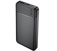 Maxlife Batterie de Secours 10000mAh 2 Sorties USB 2.4A Compact et Léger Noir