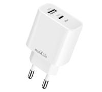 Maxlife Chargeur Secteur Double Port USB et USB C Power Delivery 20W Blanc