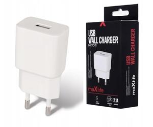Maxlife Chargeur USB A MXTC-01 2.1A Blanc - Chargeur Rapide Compact et Fiable avec Port USB A- Adaptateur USB pour Smartphones - Chargeur Secteur USB Robuste -Idéal Chargeurs pour Téléphones Portables