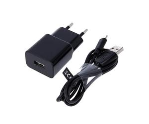 Maxlife Chargeur USB A MXTC-01 Noir - Chargeur Rapide avec 2,1A Puissance et Cable Micro USB 1m Inclus - Adaptateur Secteur Fiable et Compact pour Téléphones Portables Haut-parleurs et Plus