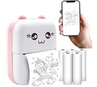 Maxlife Mini imprimante MXTP-100, imprimante de poche, téléphone portable, imprimante photo, mini imprimante photo portable, smartphone mobile, imprimante Bluetooth, câble USB papier thermique, pour