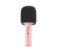 MaxLife MXBM-600 Microphone Bluetooth avec haut-parleur Rose Haut-parleur sans fil avec microphone 3 W Compatible avec iPhone, Android, Batterie 1200 mAh, Machine à musique portable pour enfants