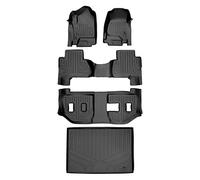 MAXLINER All Weather Custom Fit 3 Row & Cargo Liner Behind The 3rd Row Floor Mat Liner Set Compatible with 2015-2020 Cadillac Escalade ESV