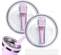 Maxmana Secret Lot de 2 couvercles de rechange pour gobelets Stanley Quencher avec pailles, anti-fuites, résistants aux éclaboussures pour accessoires de tasse Stanley (violet)