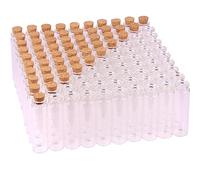 MaxMau Lot de 100 flacons en verre de 20 ml avec bouchon en liège, petits bocaux transparents pour cadeaux de mariage, poudre de graines, paillettes, artisanat, présentation, fête, cadeau