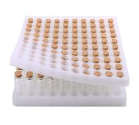 MaxMau Lot de 100 petites bouteilles en verre avec bouchons en liège - 15 ml - Petits pots pour dragées de mariage, fête, décoration de chambre, rangement de graines, art et peinture