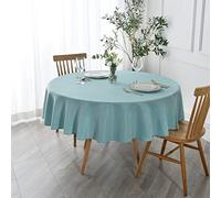 maxmill Nappe Ronde en Jacquard, imperméable, Anti-Plis, Anti-déversement, Lourde et Douce, pour Table Circulaire et Cuisine, Salle à Manger, 178 cm, Turquoise