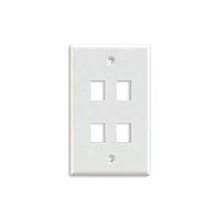 Maxmoral 5-Pack 1-Port Plaque Murale Keystone Jack avec vis - Blanc 4 Ports