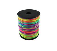 Maxmoral Cordon élastique coloré de 100 m - 1,5 mm d'épaisseur - Cordon élastique arc-en-ciel pour bracelets, loisirs créatifs et sac à cordon