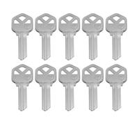 Maxmoral Lot de 10 clés vierges semi-finies en cuivre brut Longueur 52,8 mm Argenté
