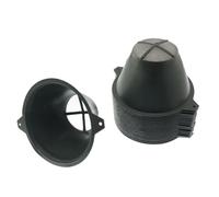 Maxmoral Lot de 10 filtres à peinture en maille plastique 100 mm avec maille fine en nylon réutilisable pour huiles, liquides aqueux, résidus alimentaires, noir