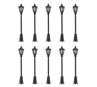 Maxmoral Lot de 10 lampadaires antiques pour modélisme de train 70 mm HO OO TT Échelle 1:100