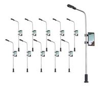 Maxmoral Lot de 10 poteaux lumineux 3 V à l'échelle 1:100 à double extrémité pour modélisme de train paysage, table à sable, construction de piste, accessoires de paysage miniature