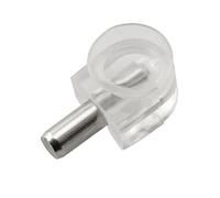 Maxmoral Lot de 20 chevilles de support d'étagère en plastique transparent de 5 mm pour armoire de cuisine