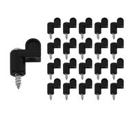 Maxmoral Lot de 20 clips d'écran décalés en plastique de 1,9 cm pour sécuriser les écrans noirs sur les panneaux de porte coupe-vent