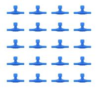 Maxmoral Lot de 20 valves de contrôle d'air d'aquarium unidirectionnelle en plastique - Régulateur de débit réglable - Bleu - Accessoires de pompe - Convient pour les tubes d'air standard de 1,9 cm