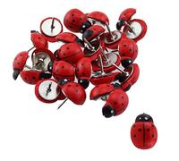 Maxmoral Lot de 24 punaises décoratives en papier pour photos et notes - Motif coccinelles rouges - Multifonctions - Accessoires de bureau