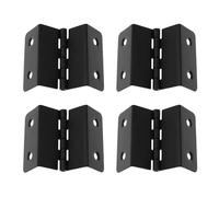 Maxmoral Lot de 4 charnières de porte décalées réglables en métal pour armoire, armoire, table de chevet, charnières de porte en fer avec vis d'installation, en forme de M, 4 trous pour fenêtres