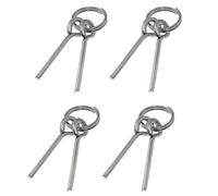 Maxmoral Lot de 4 œillets de rechange pour tente 5 mm x 50 mm - Double aiguille - En aluminium ultra léger - Pour la randonnée, les voyages, le camping - Kit d'accessoires de réparation