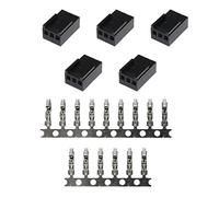 Maxmoral Lot de 5 connecteurs de ventilateur PC - Coque en plastique PWN - Coque en plastique PWN - Boîtier d'ordinateur - Interface femelle - Connecteur de ventilateur PC à 3 broches