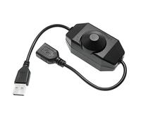 Maxmoral Variateur d'intensité de bande LED 5 V CC USB femelle vers mâle avec interrupteur rotatif pour bande lumineuse LED (noir)