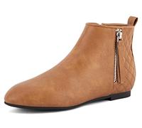 MaxMuxun Femmes Bottines de Pluie Chaussure Mode Boots imperméables Taille 40 EU,Marron