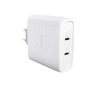 Maxo - Adaptateur secteur - GaN - 100 watt - Power Delivery 3.0 + PPS, PD 3.2/PPS, QC 5.0 - 2 connecteurs de sortie (USB-C) - sur le câble : USB-C -