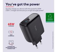 Maxo Chargeur Usb-C De 65w,75% À Partir De Matériaux Recyclés,Chargeur Rapide Avec Câble Usb-C De 2m,Adaptateur Secteur Pour Iphone,Ipad,Samsung Galaxy,Smartphones,Tablets