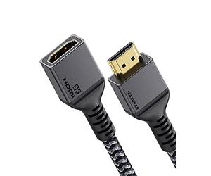 Maxonar Câble 8K HDMI 2.1a, (certifié) Ultra HD 48 Gbit/s haute vitesse 8K60 4K120 eARC HDR10 4: 4: 4 HDCP 2.2 et 2.3 Dolby Compatible avec / PS5, Xbox Series X/Roku/Fire/Sony/LG téléviseurs (0.4m)