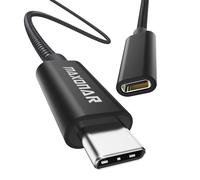 Maxonar Câble d'extension USB C(1,8m) USB3.2 (5Go/s) Type C mâle vers femelle Extension de charge et de synchronisation pour station d'accueil M1 Mac Chargeur sans fil Surface Book Dell XPS Noir