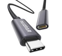 Maxonar Câble d'extension USB C mâle vers Femelle Charge et synchronisation pour Station d'accueil M2 MacBook Pro M1 Max Chargeur sans Fil Dell XPS Surface Book Samsung Note 20 Galaxy S23 Gris 1 m