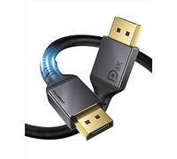 Maxonar Câble DisplayPort 1.4 10M 【Certifié VESA CL3 In-Wall Rated】 Câble DP1.4 8K@60Hz HBR3 4K@60Hz/144Hz/120Hz 5K@60Hz 2K@165Hz/240Hz Prend en charge le port d'affichage FreeSync G-Sync HDR10