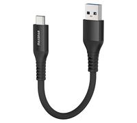 Maxonar Câble USB C Court 20cm/0.2M 10Gbps Câble de données USB3.2 Gen2 type C Android Auto QC3.0 Chargeur rapide USB A à C 3.1A pour Samsung Note20 Galaxy S23/S22/S21 Z Flip5 Pixel 8 OnePlus11 noir