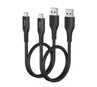 Maxonar Câble USB C Court 50cm/0.5M 2Pack 10Gbps Câble de données USB3.2 Gen2 Type C Android Auto QC3.0 Chargeur Rapide USB A à C 3.1A pour Samsung Note20 Galaxy S23/S22/S21 Z Flip5 Pixel 8 Pro noir