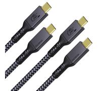 Maxonar Câble USB4 Certifié avec Câble Thunderbolt 4,Câble de Charge 240W Câble de Données 40Gbps,8K@60Hz 4K120Hz HDR,PD3.1,Câble USB C vers USB C,pour MacBook,SSD,Moniteur,Laptop,Hub,1m,2 paquets