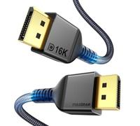 Maxonar FreeSync G-Sync Câble DisplayPort 2.1 16K 16K @ 60Hz, 10K @ 60Hz, 8K @ 120Hz, 4K @ 480Hz/240Hz 80Gbps HDR10 HDCP DSC 1.2a FreeSync G-Sync Display Port 2.1 Câble pour moniteur de jeu