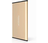 Maxone Disque Dur Externe 500Go Portable 2.5'' USB 3.0 Ultra Fin Aluminium | Stockage et Sauvegarde pour PC, Mac, Laptop, Xbox One, PS4, Wii U, TV, Windows (Doré)