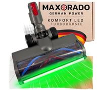 Maxorado Buse turbo confort avec éclairage LED compatible avec aspirateur Dyson V7 V8 V10 V11 V15 I Brosse turbo lumineuse pour Animal Total Clean Fluffy Quick Release Accessoire Pièce de rechange
