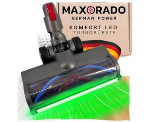 Maxorado Buse turbo confort avec éclairage LED compatible avec aspirateur Dyson V7 V8 V10 V11 V15 I Brosse turbo lumineuse pour Animal Total Clean Fluffy Quick Release Accessoire Pièce de rechange